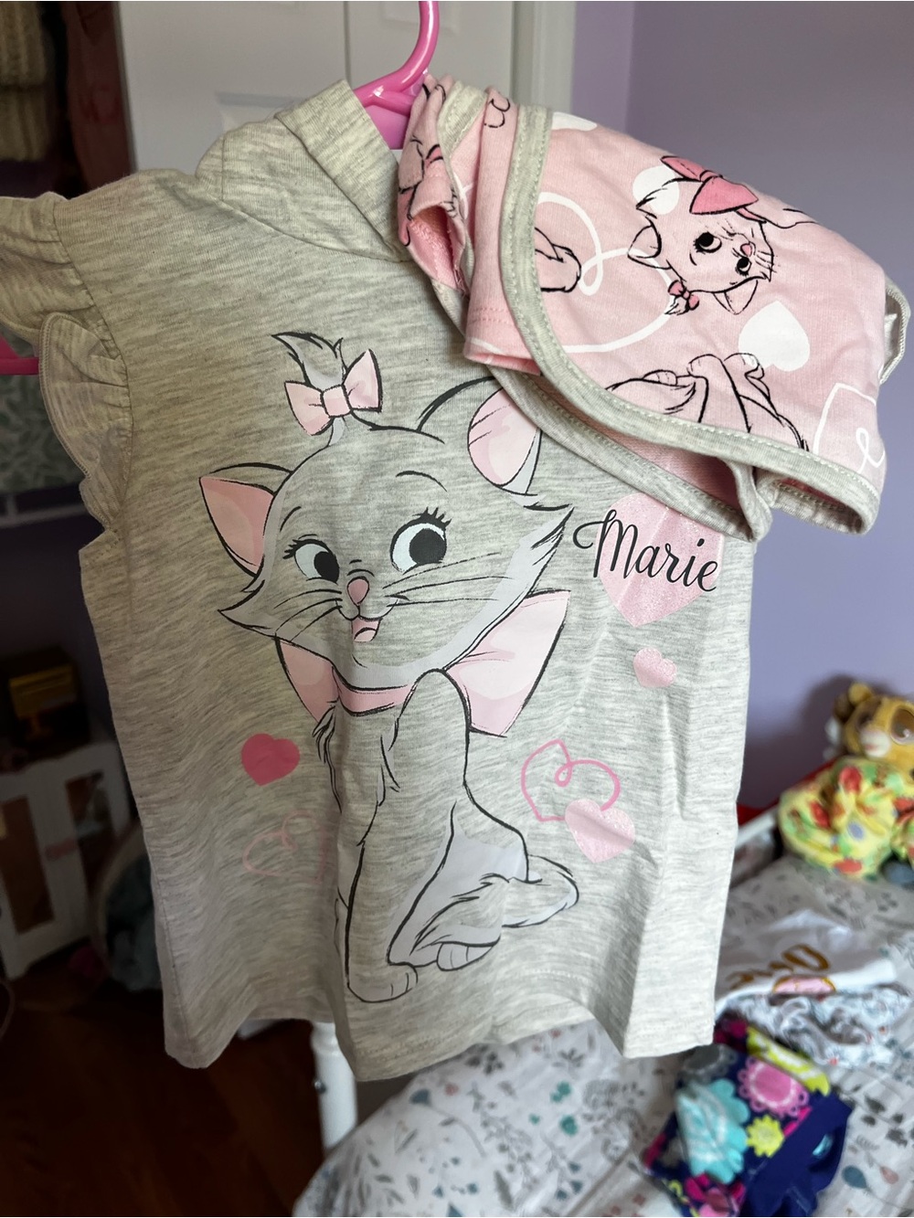Disney Aristocats Marie Short Sleeved Matching Set Size 2T NWOT